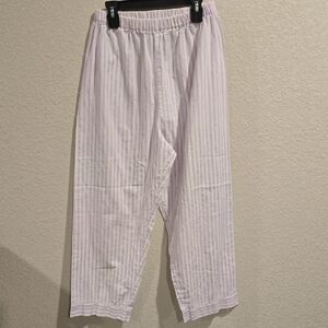 Lavender & White Striped Pajama Pants - Petite Medium (PM)